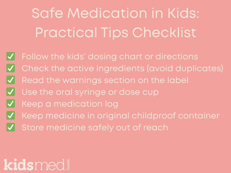 Safe Medication In Kids: Tips