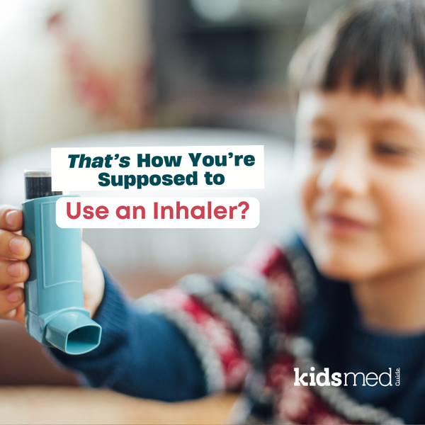 That's How You're Supposed to Use an Inhaler? title with kid holding inhaler