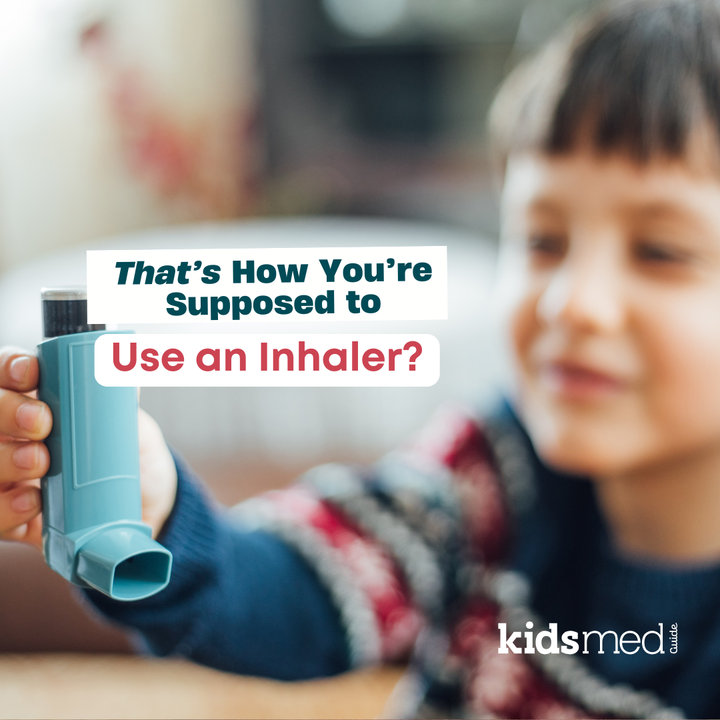 That's How You're Supposed to Use an Inhaler? title with kid holding inhaler